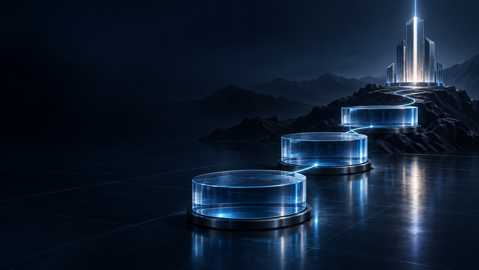 Guided blue architecture path moving toward a secure target state