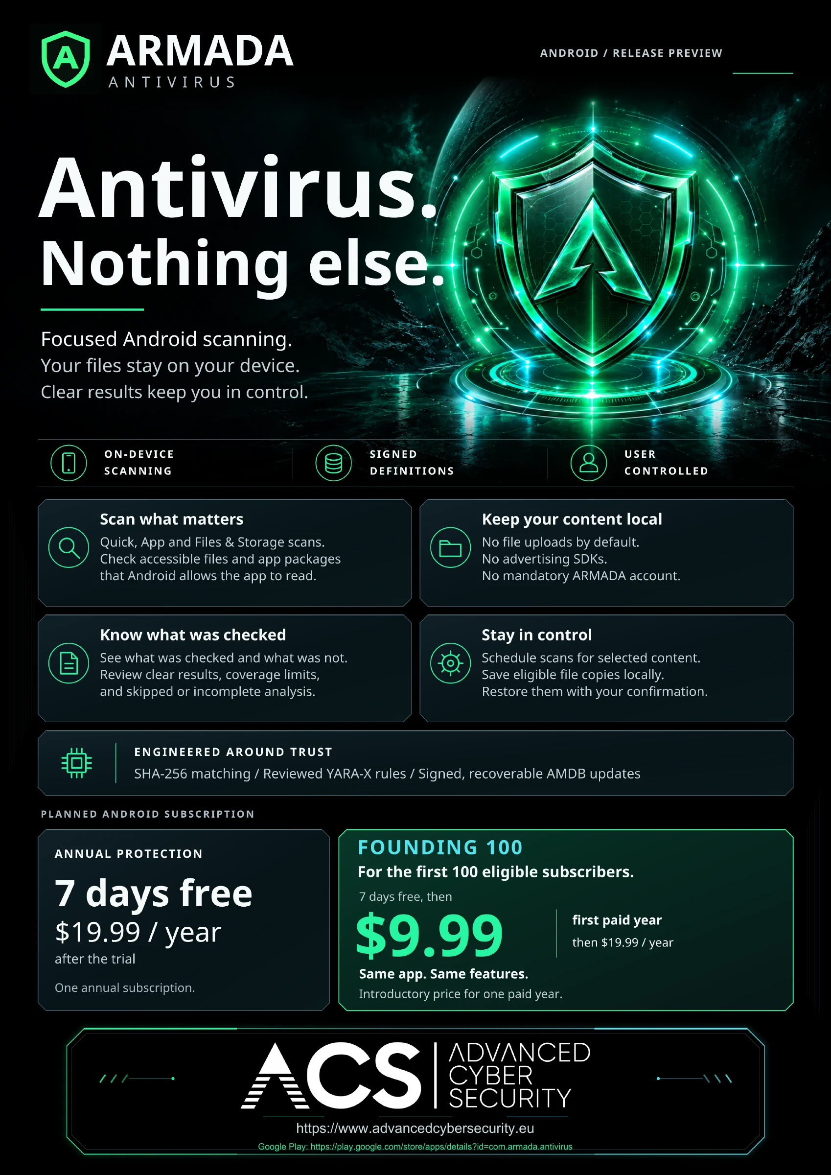 ARMADA Antivirus one-pager