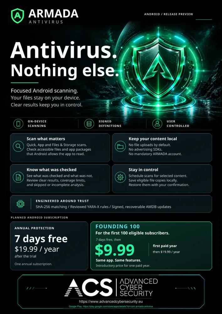 ARMADA Antivirus product visual