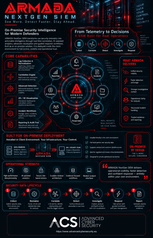 ARMADA NextGen SIEM product visual